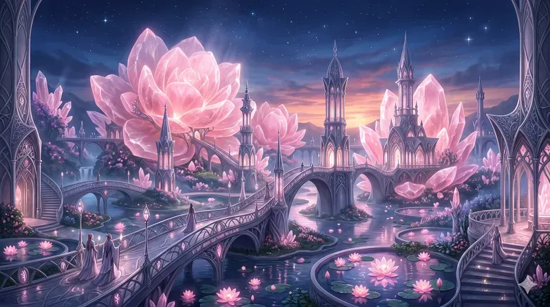 Epic Crystal Punk Ethereal Geode Cities