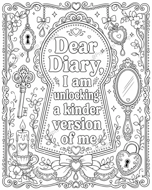 My Diary Coloring Book Pages For Girls