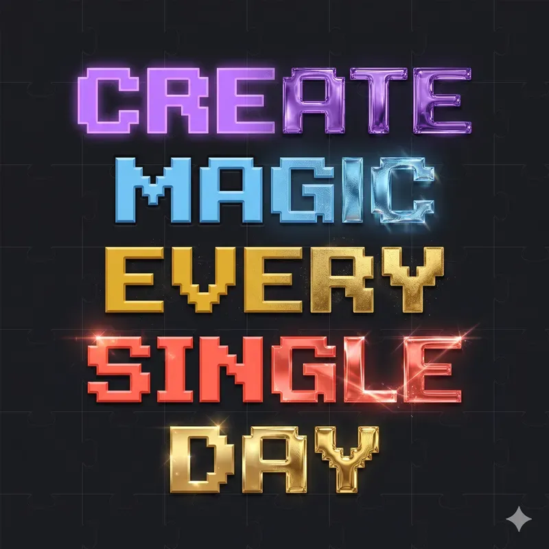 Pixel Realism Text Generator