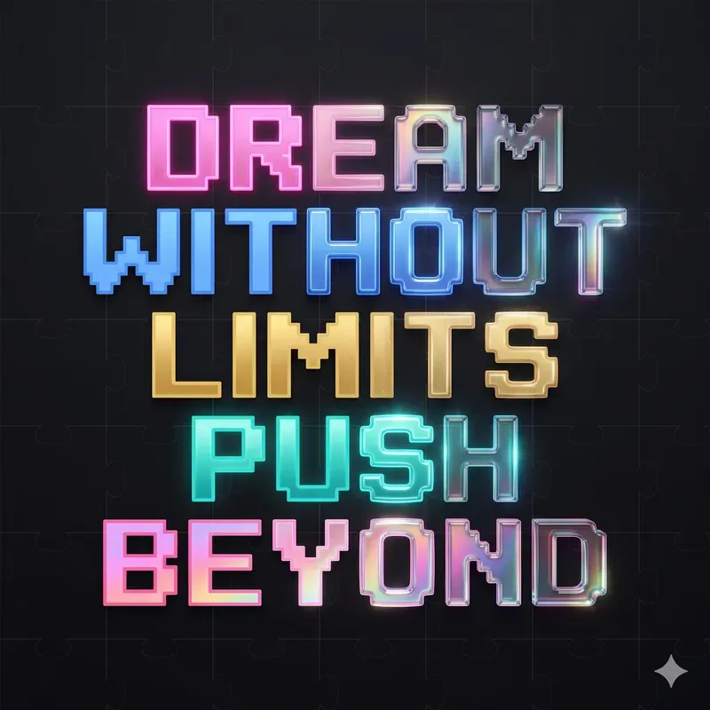 Pixel Realism Text Generator