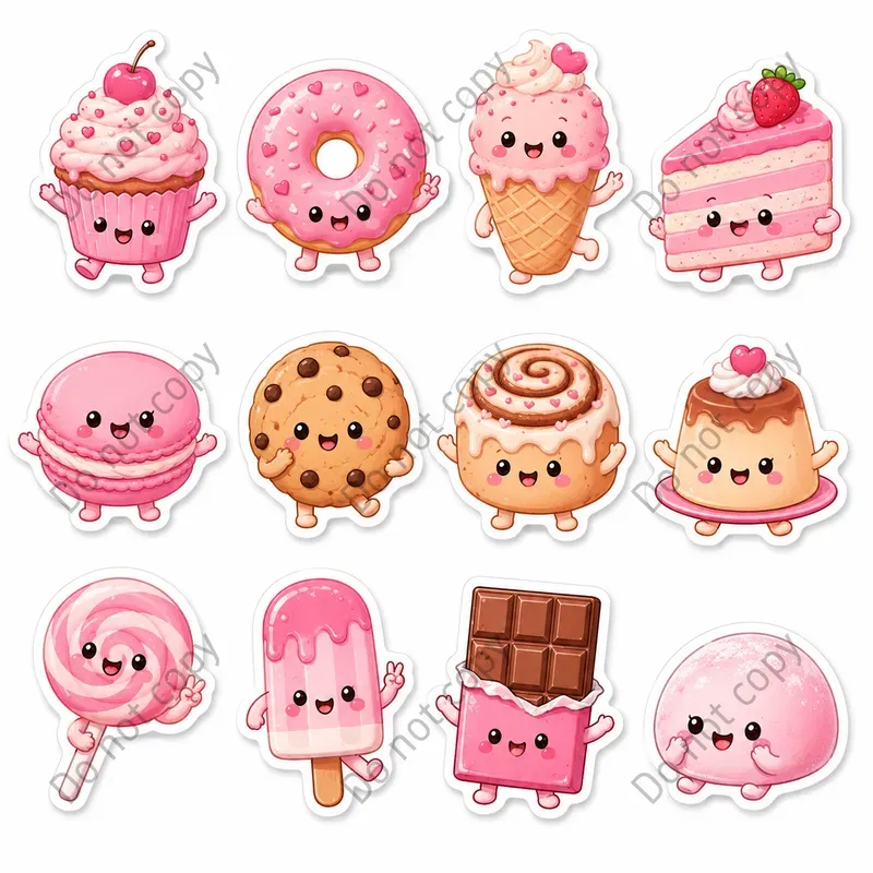 Cute Food Character Stickers