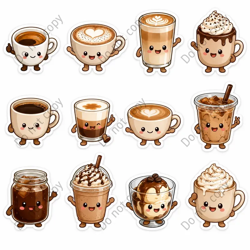 Cute Food Character Stickers