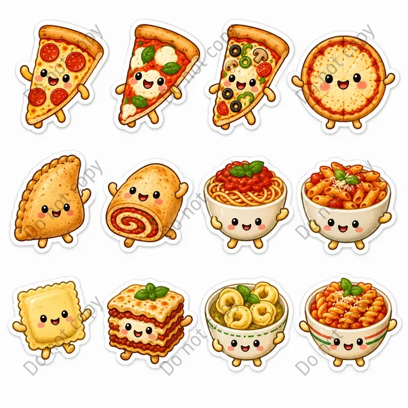 Cute Food Character Stickers