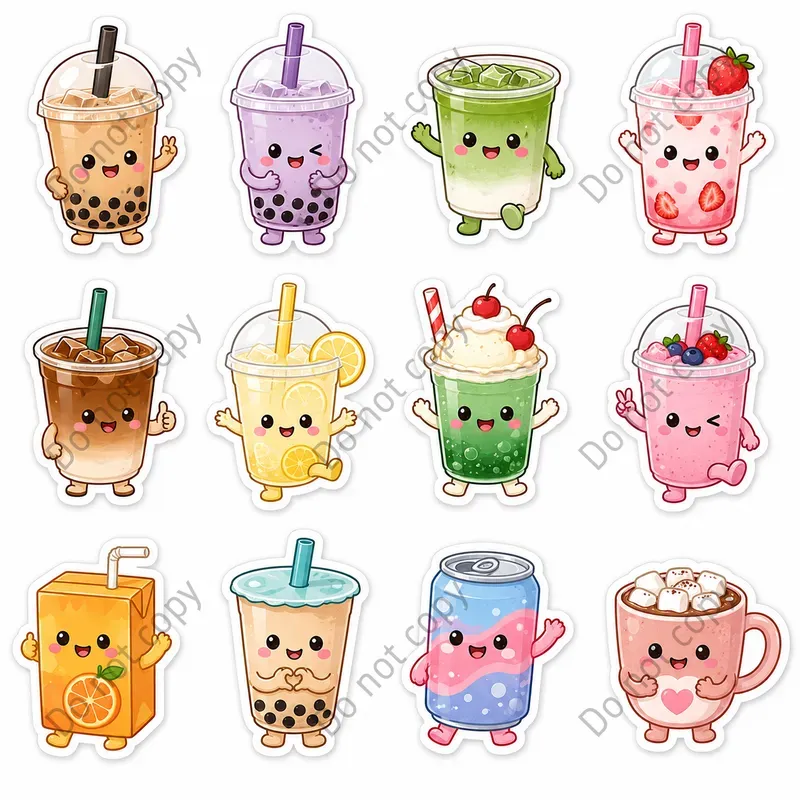 Cute Food Character Stickers