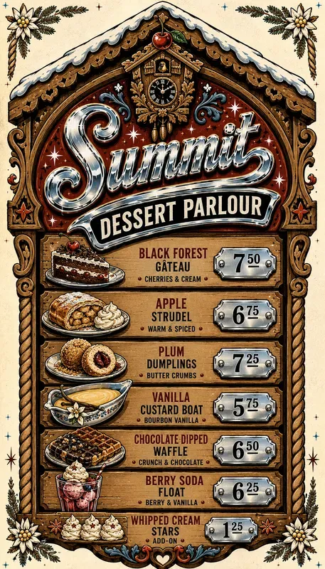 Alpine Chrome Menu Boards