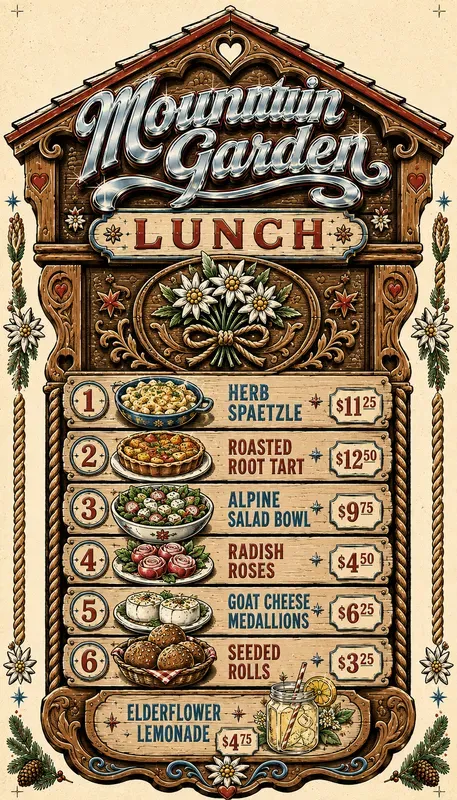 Alpine Chrome Menu Boards