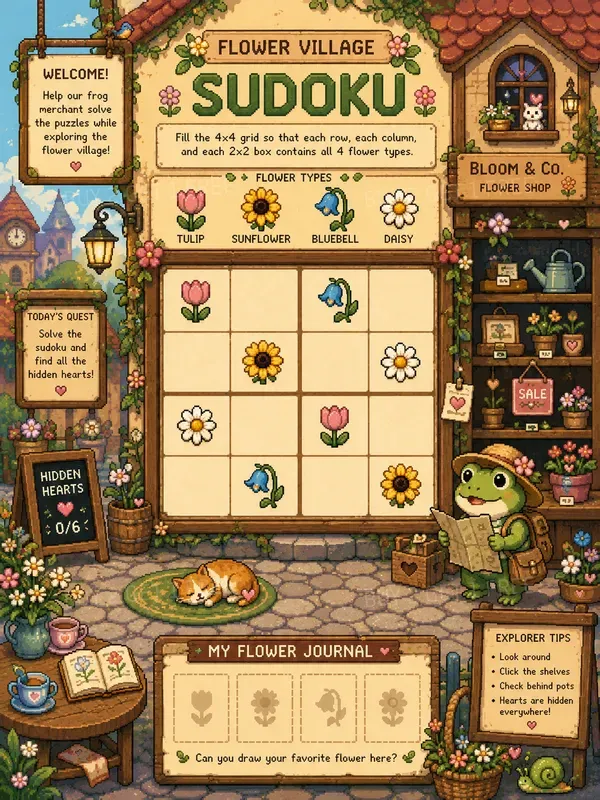 Cozy Pixel Art Activity Pages