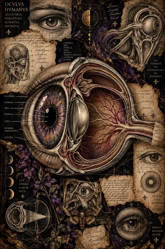 Dark Academia Anatomy Collage Wall Art