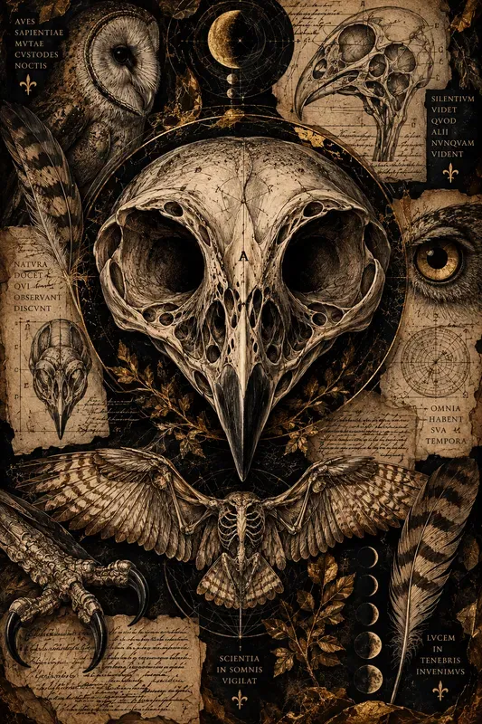 Dark Academia Anatomy Collage Wall Art