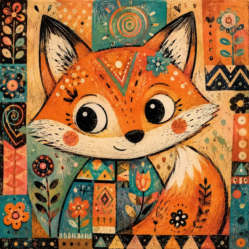 Whimsical Folk Art Animals
