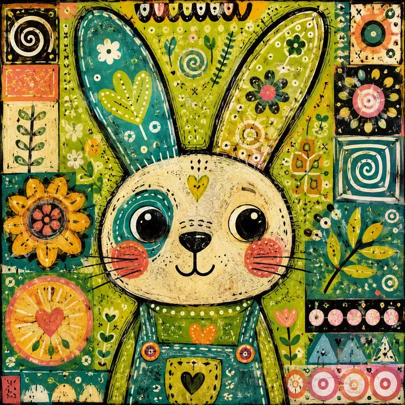 Whimsical Folk Art Animals
