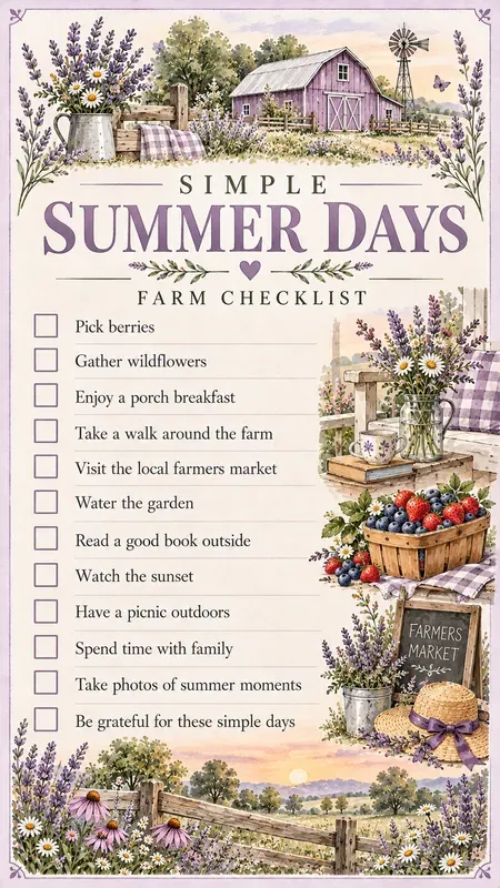 American Farm Printable Checklists