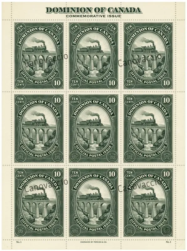 Vintage Engraved Postage Stamp Sheets