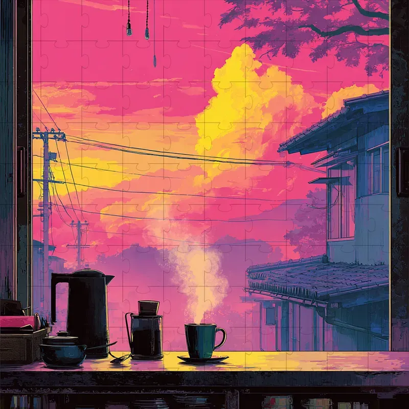 Illustrations Anime Sunset Nostalgic