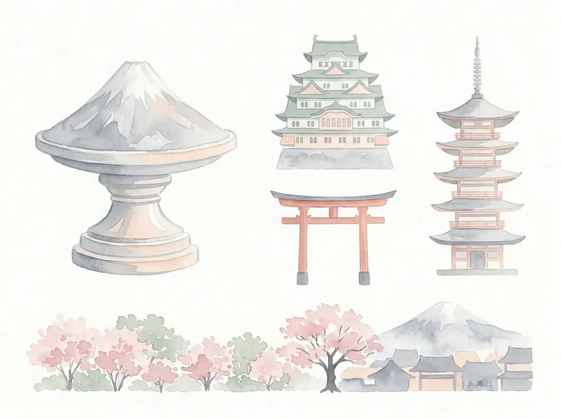 Watercolor Minimalist Landmark Clipart