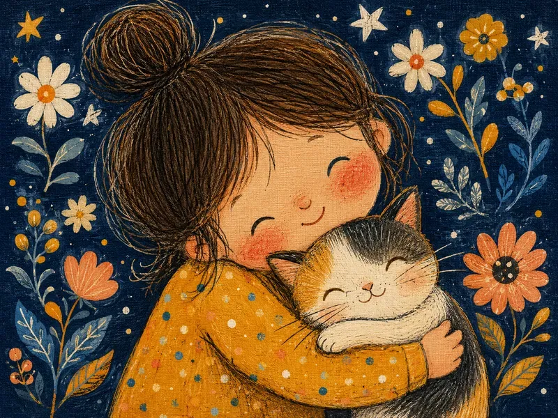 Cozy Folkart Canvas Illustrations
