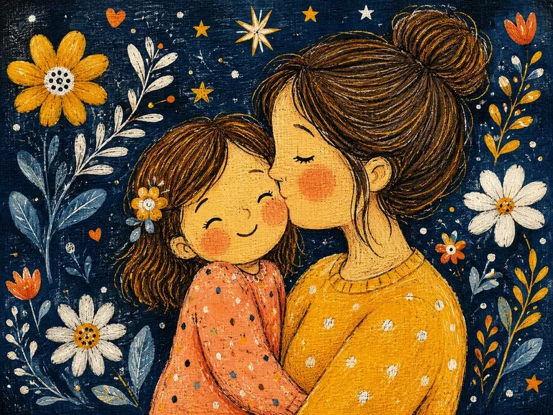 Cozy Folkart Canvas Illustrations