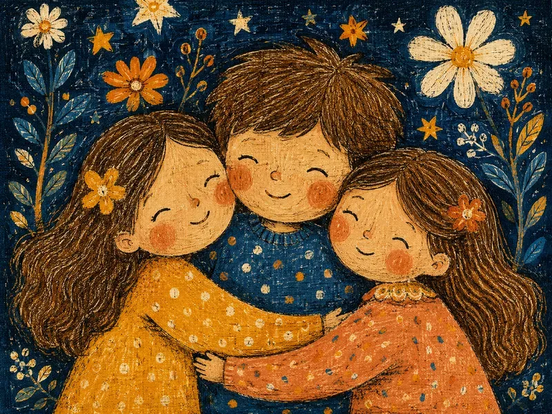 Cozy Folkart Canvas Illustrations
