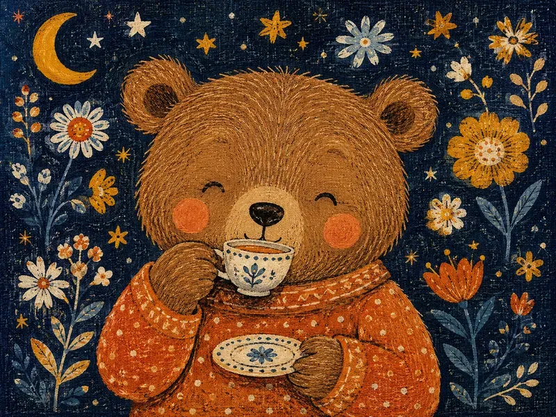 Cozy Folkart Canvas Illustrations