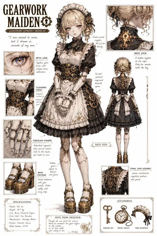 Anime Character Concept Sheets