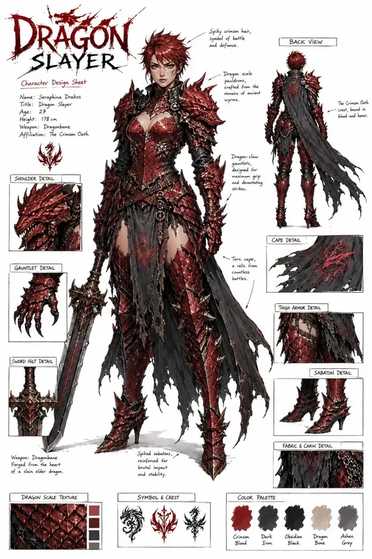 Anime Character Concept Sheets