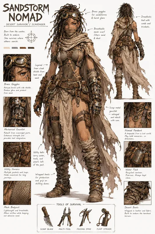 Anime Character Concept Sheets