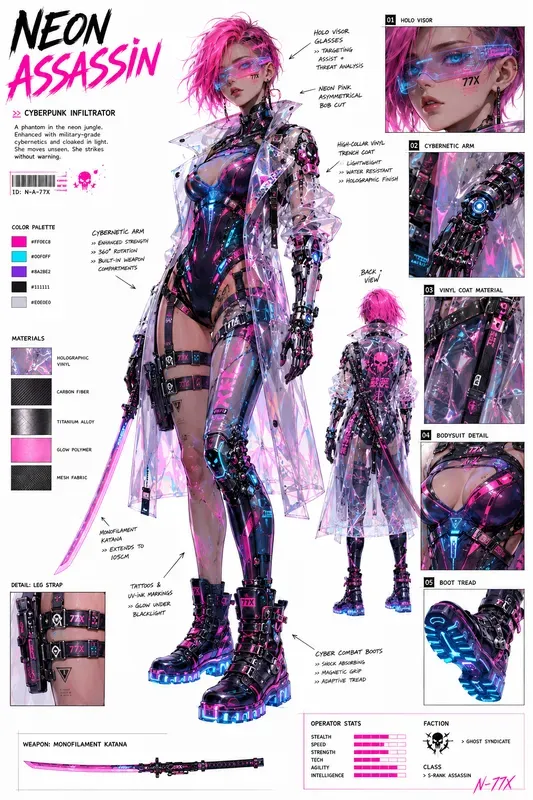 Anime Character Concept Sheets