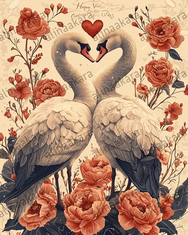 Valentines Rococo Animal Cards