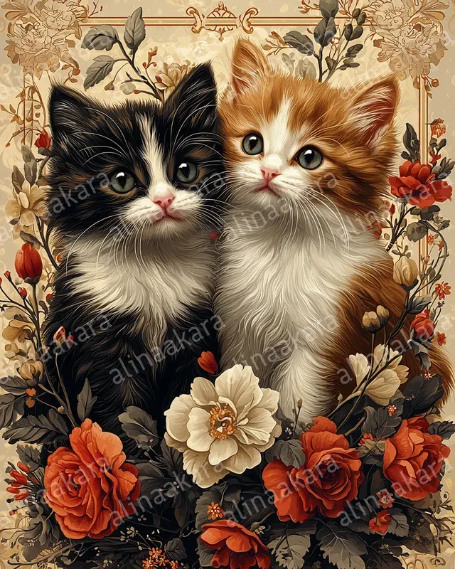 Valentines Rococo Animal Cards