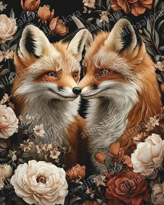 Valentines Rococo Animal Cards