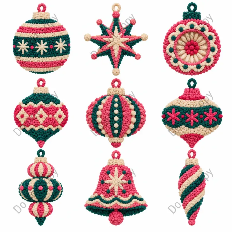 Christmas Punch Needle Art Sets