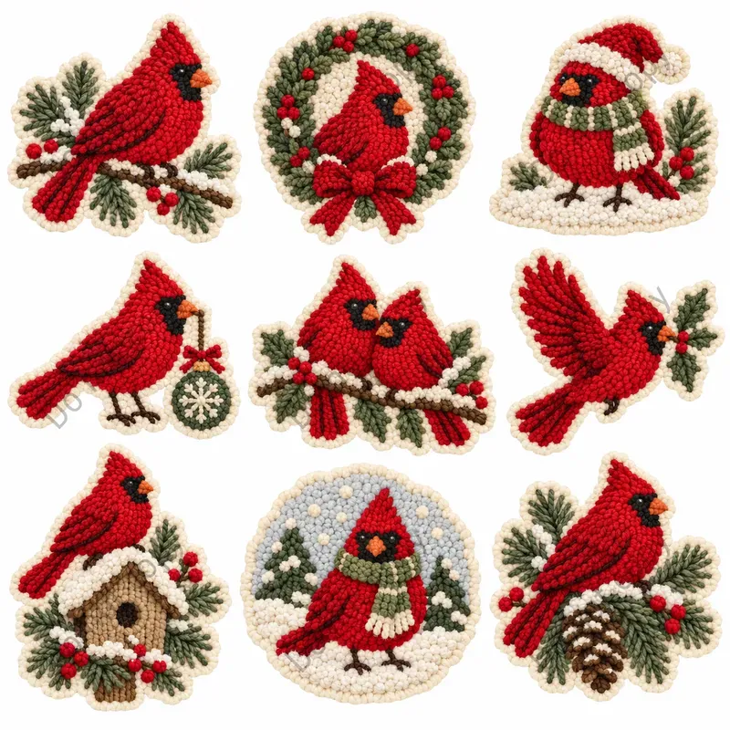 Christmas Punch Needle Art Sets