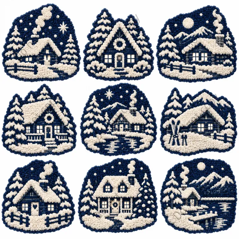 Christmas Punch Needle Art Sets
