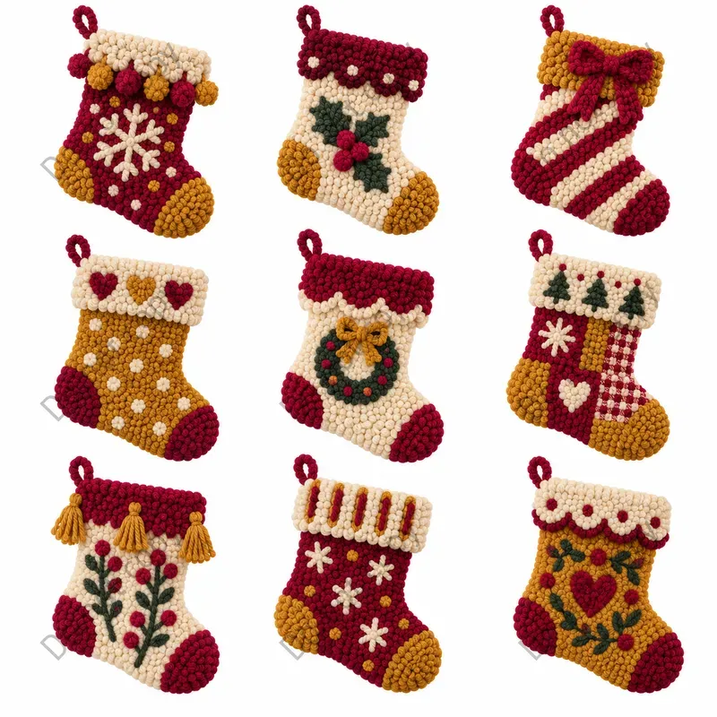 Christmas Punch Needle Art Sets