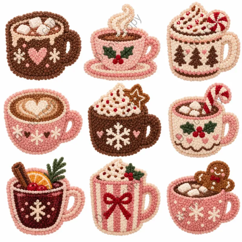 Christmas Punch Needle Art Sets