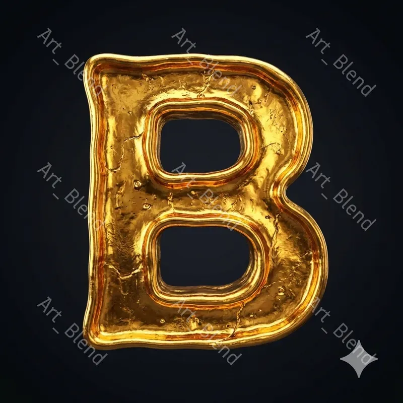 Luxury 3D Material Letter Art