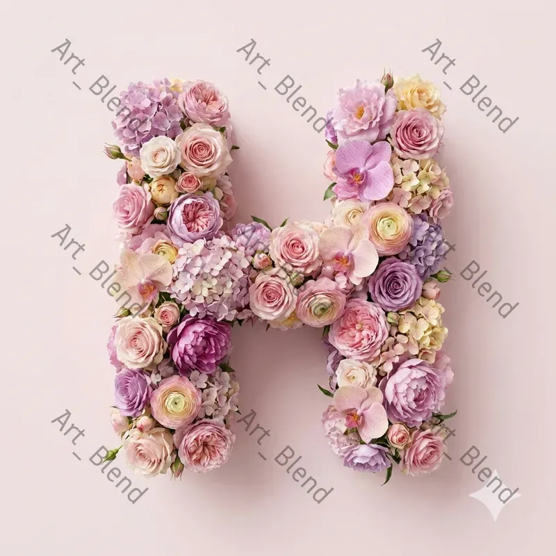 Luxury 3D Material Letter Art