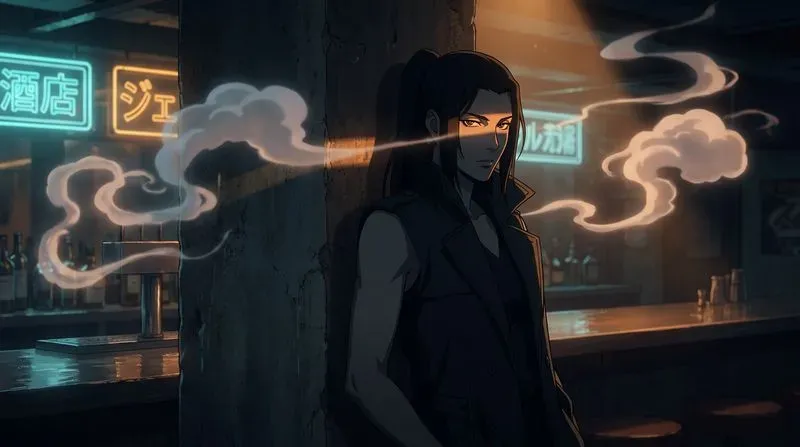 Cinematic Noir Bar Detective Animes