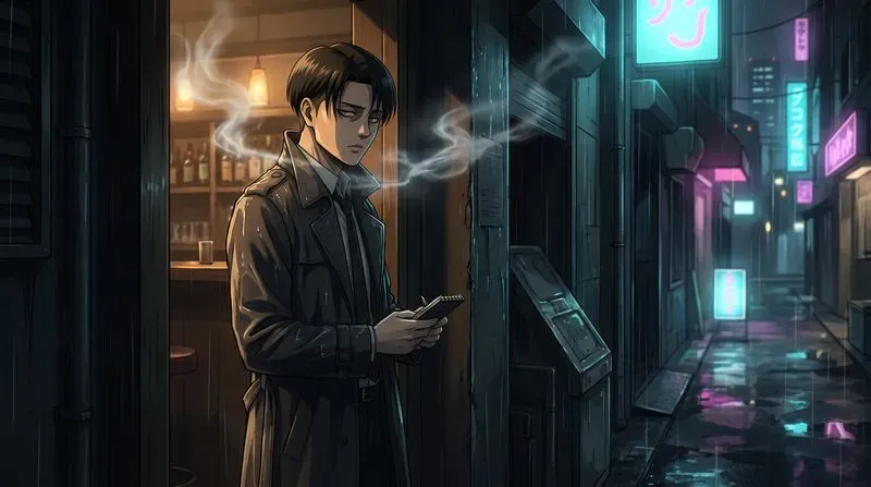 Cinematic Noir Bar Detective Animes