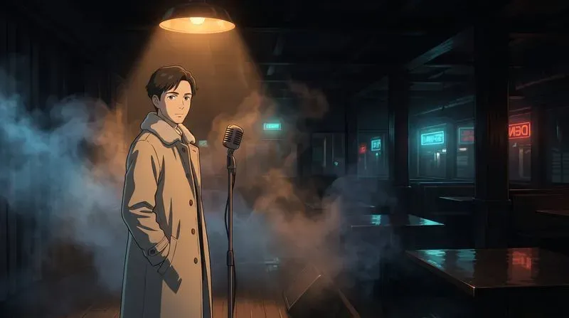 Cinematic Noir Bar Detective Animes