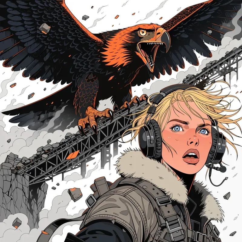 Cinematic Wildlife Explorer Vector Art