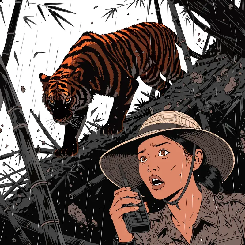 Cinematic Wildlife Explorer Vector Art