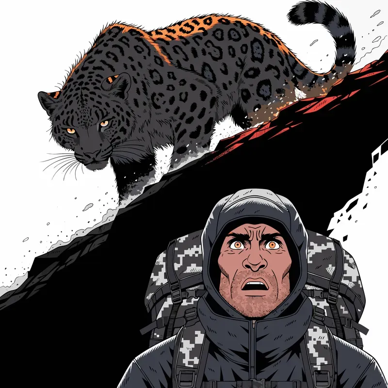 Cinematic Wildlife Explorer Vector Art