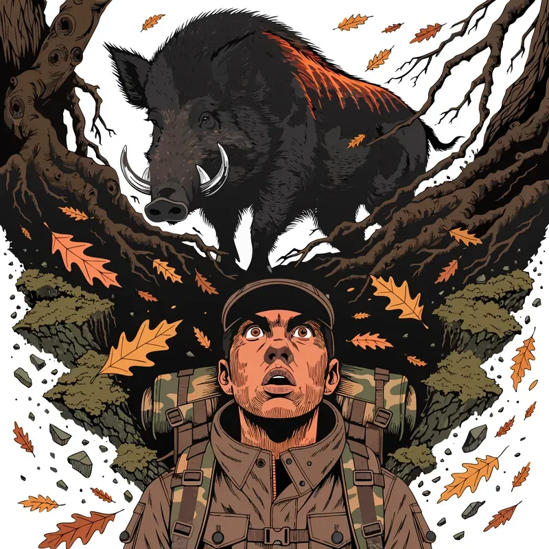 Cinematic Wildlife Explorer Vector Art