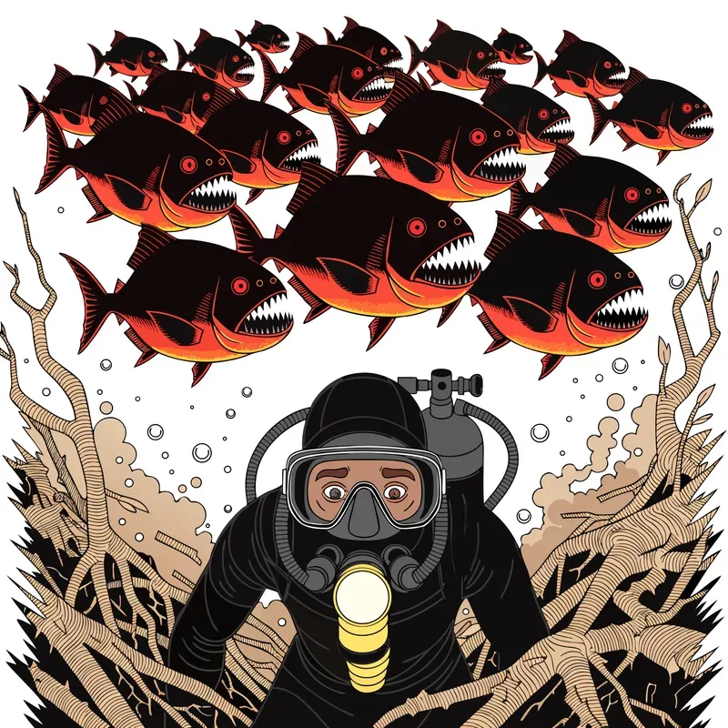 Cinematic Wildlife Explorer Vector Art