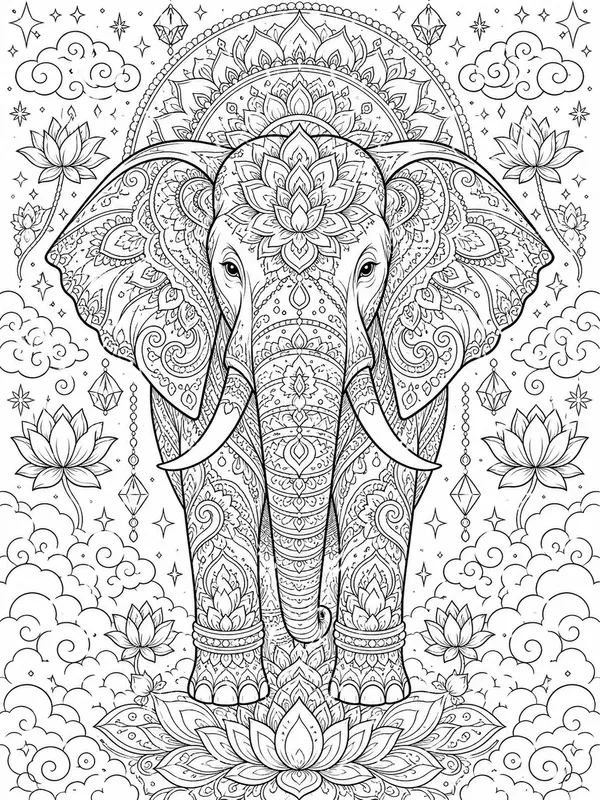 Mystical Animal Mandala Colorings