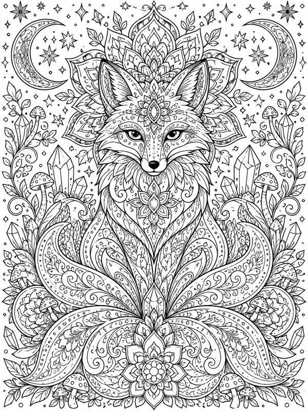 Mystical Animal Mandala Colorings