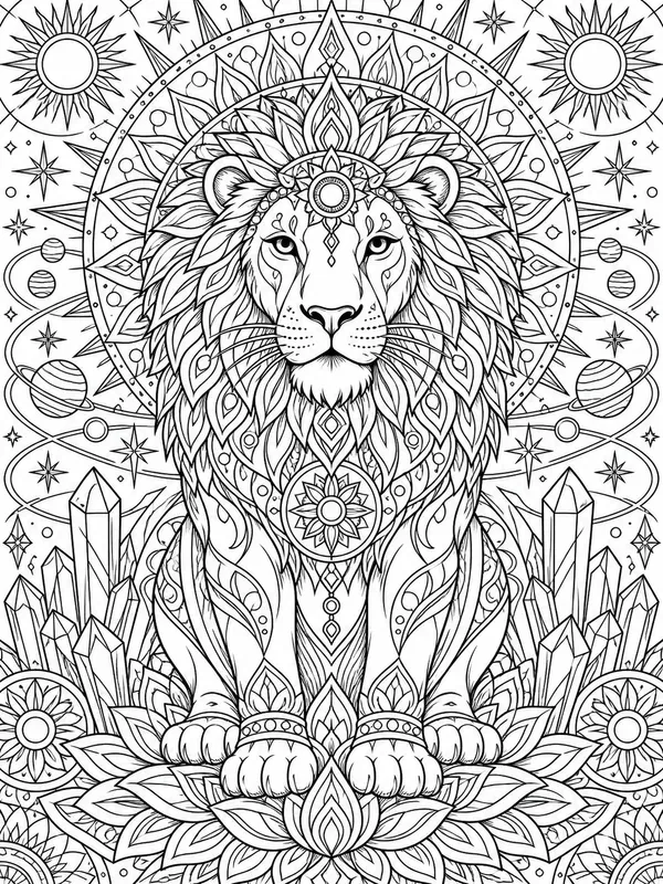 Mystical Animal Mandala Colorings