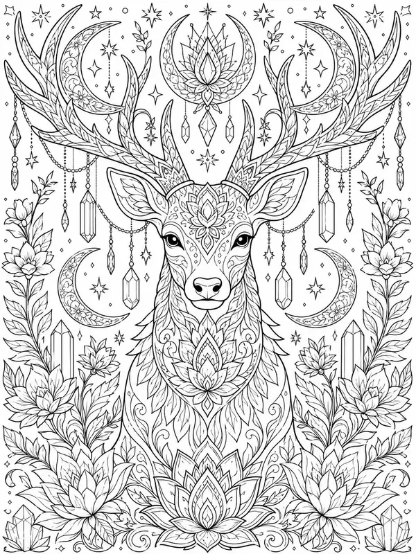 Mystical Animal Mandala Colorings