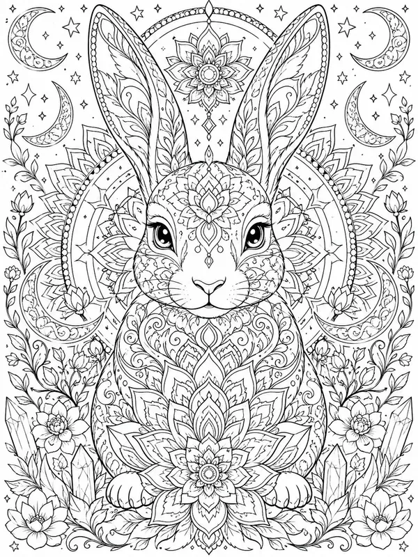 Mystical Animal Mandala Colorings